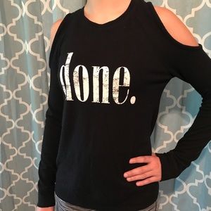 Cold shoulder long sleeve shirt